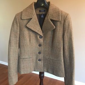 Chaps wool blend plaid blazer